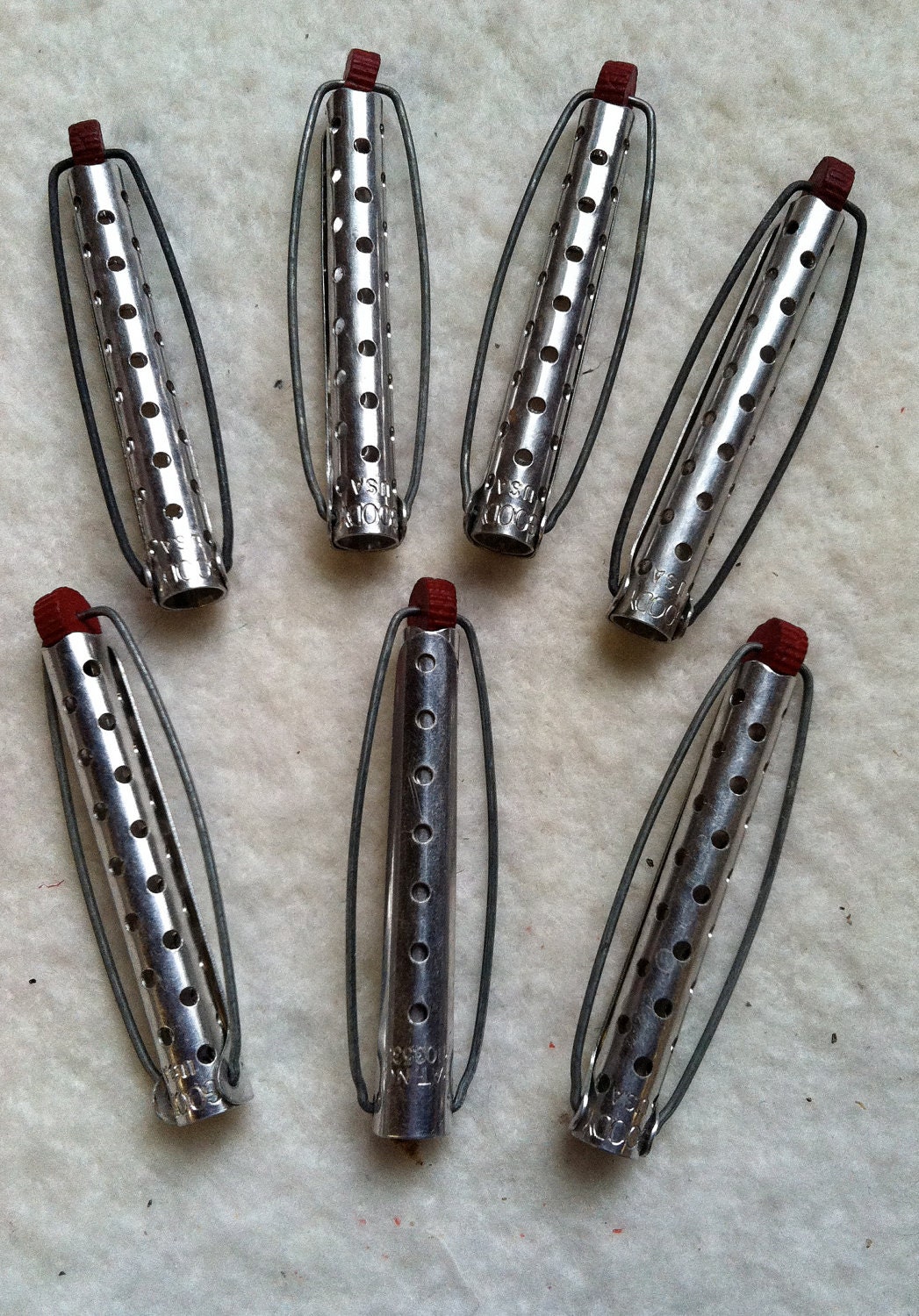 Lot of 7 Vintage Metal Curlers