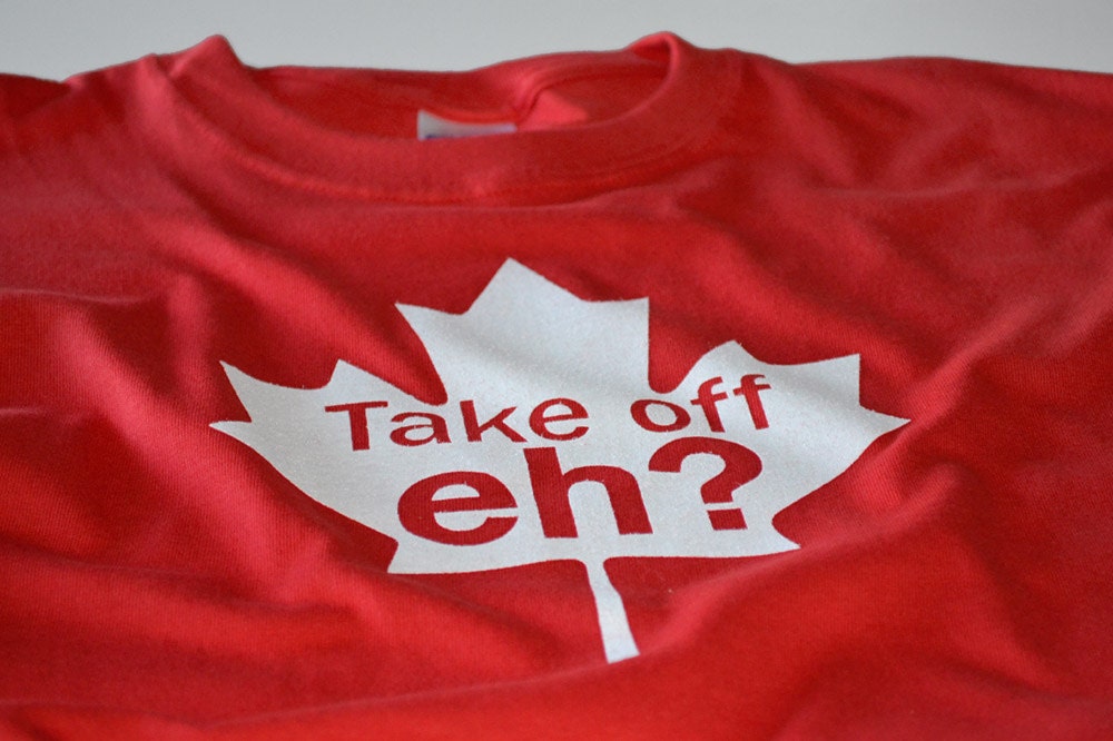 Canada t shirt for boys men funny Canadian Take off Eh Canada