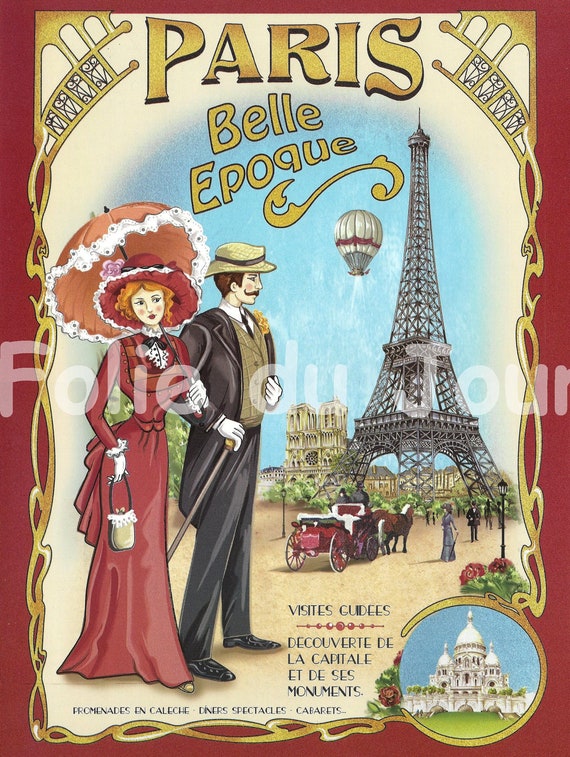 France during the Belle Epoque poster Victorian Era couple