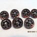 Seven Small, Victorian, Steel Cut, Metal Buttons FREE SHIPPING