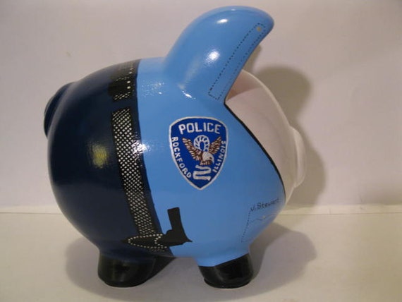 officer doggy piggy plush