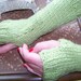 Gauntlets Hand Knit in Green