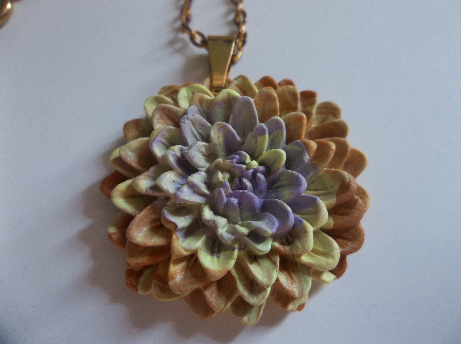 Multicolored Chrysanthemum Necklace by LavishLuxuries on Etsy