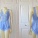 RESERVED Vintage Olga Teddy Lingerie 90077 Bodysilk Periwinkle Blue Romper Stretch Nylon & Lace size Medium