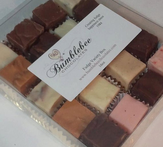 Variety Fudge Gift Box One Pound by BumblebeeChocolates on ...