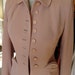 dusty pink WWII era 1940s SKIRT SUIT vintage dress suit wool S