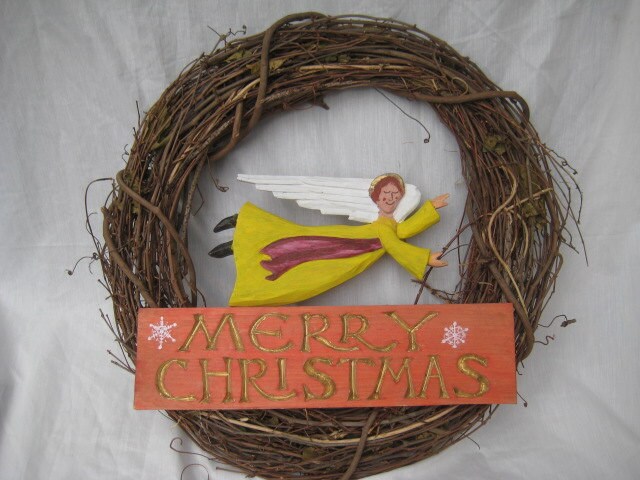 Merry Christmas Angel Wreath