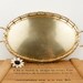 vintage brass faux bamboo medium tray
