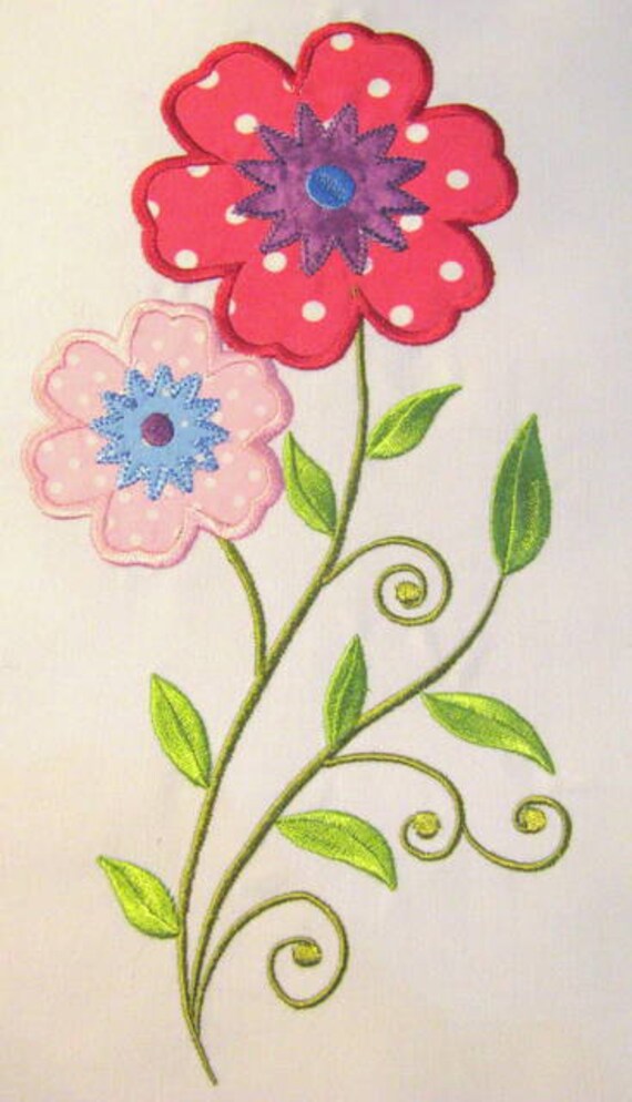 Vintage Flower 02 Machine Applique Embroidery Design by KCDezigns