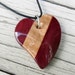 Wood Heart Pendant - Sycamore & Brazilian Purpleheart Wood