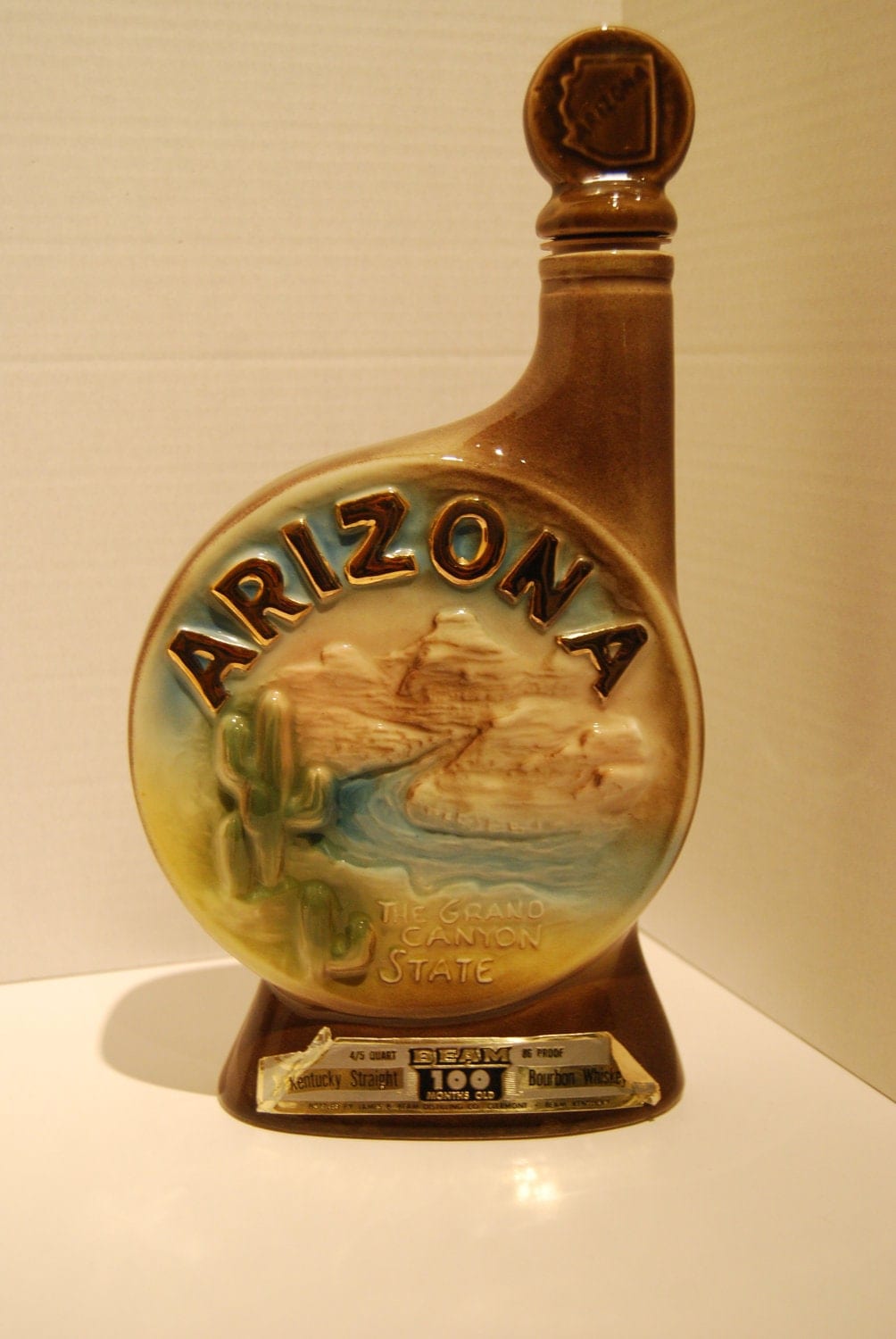 Vintage 1968 Jim Beam Arizona Liquor Decanter Bottle Vintage 1968 Jim Beam Arizona Liquor Decanter Bottle