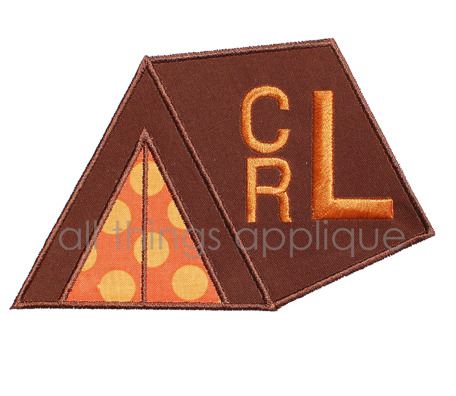 Tent Applique Design - Machine Embroidery - Camping 