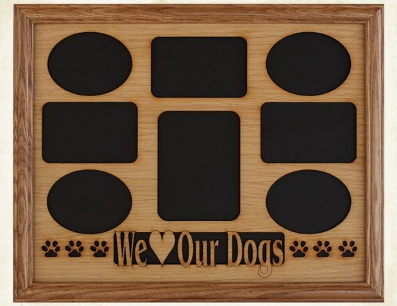 11x14 Dog-Puppy Wood Photo-Picture Mat Collage Insert