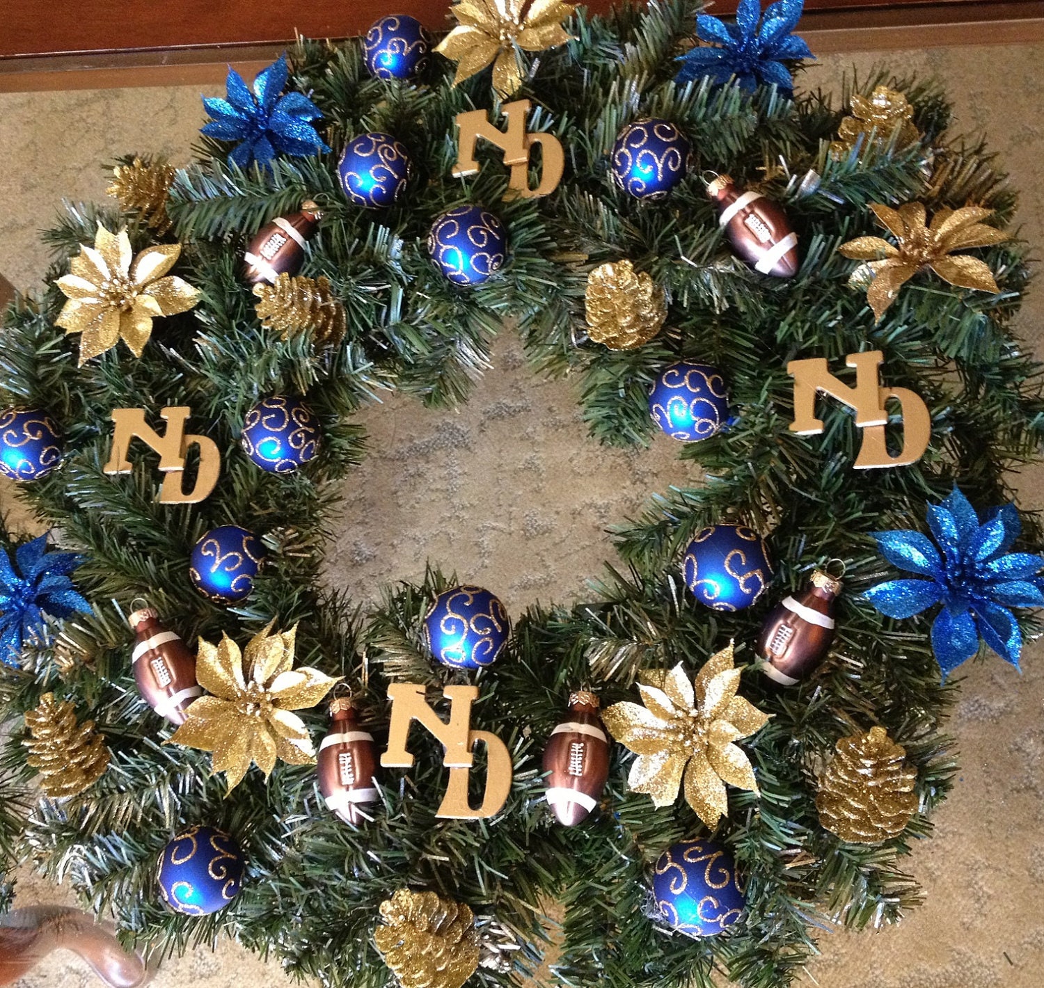 Notre Dame Christmas Wreath 24"