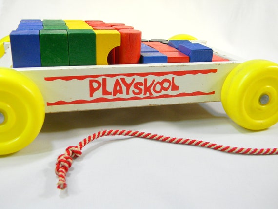 playskool wagon wooden blocks