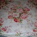 Floral Fabric, Roses, Repurposed Pillow Sham , shabby Chic, Sewing Supplies, Pillow Supplies