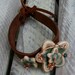 Boho artisan beaded flower cuff