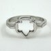 Vintage Girl Scout Ring, open trefoil, sterling silver ring, 1970s girl scout jewelry, size 5
