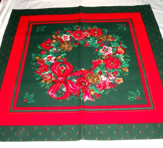 Christmas Quilting Cotton Panel 18 Inch by RosePetalResources