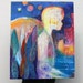 Abstract Angel Acrylic Painting Modern Art on Canvas "City Angel"