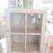 RESERVED ON SALE Vintage cubboard white and pink distressed chippy painted with glass french pane door shabby chic