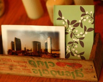 Small Wood Crate, Cheese Box, Office Organizer, Wedding Card Box, glendale club