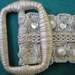 Vintage 80's Beautiful Silver entwinted, Peal and diamonte Belt