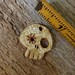 ceramic skull bead pendant