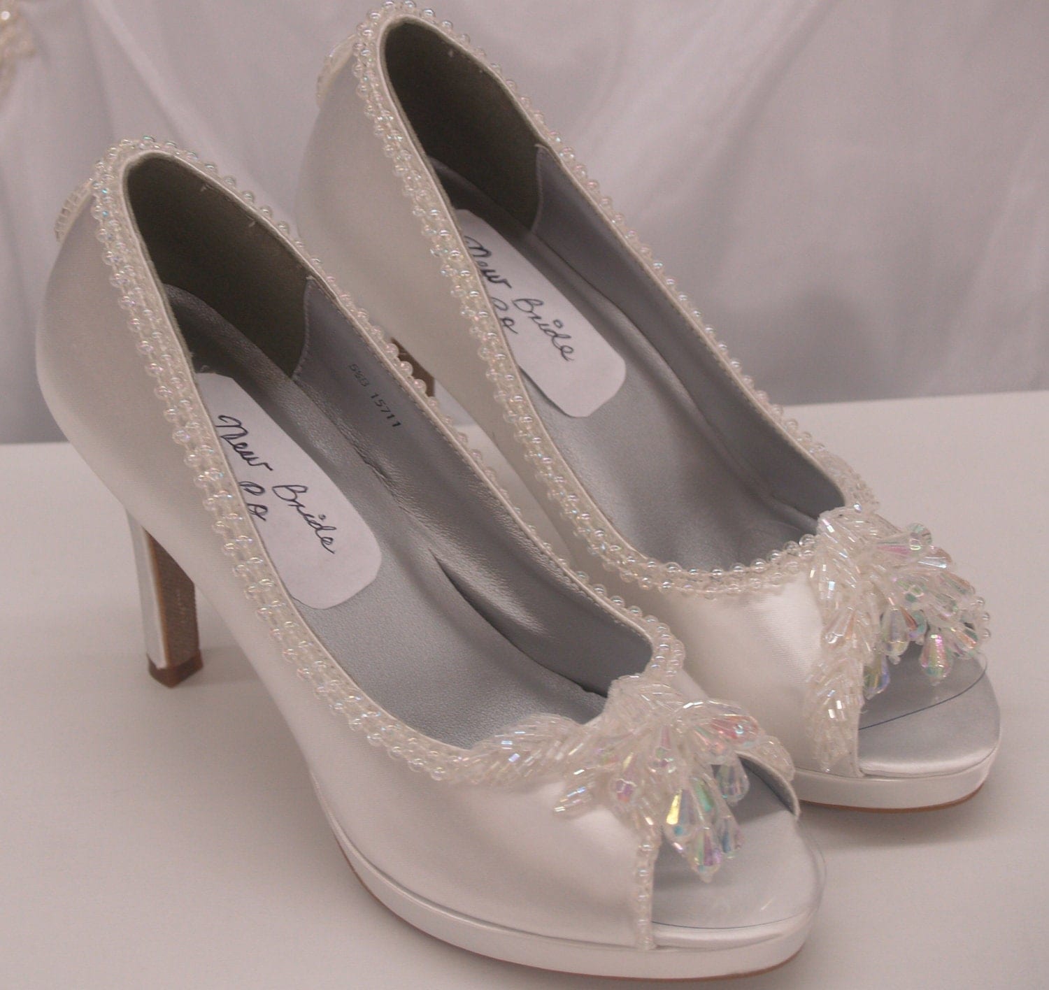 iridescent wedding shoes