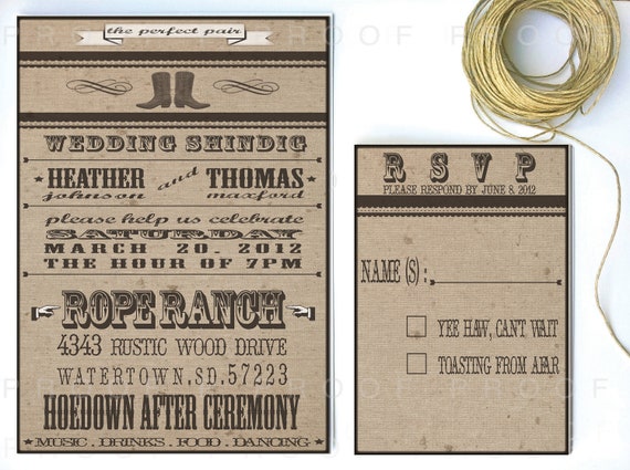 Western Style Wedding Invitations 10