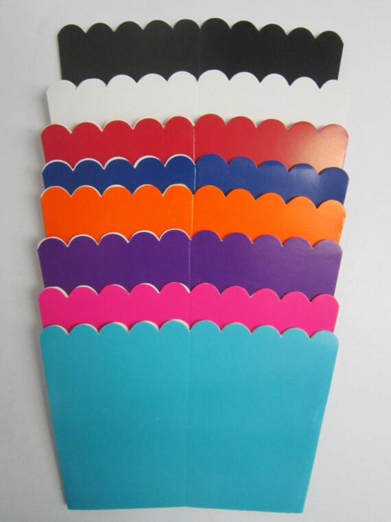 Popcorn boxes "Your Choice" of colors / set of 6 (MINI) Il_570xn