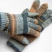 Hand Knitted Gloves - Grey and Brown