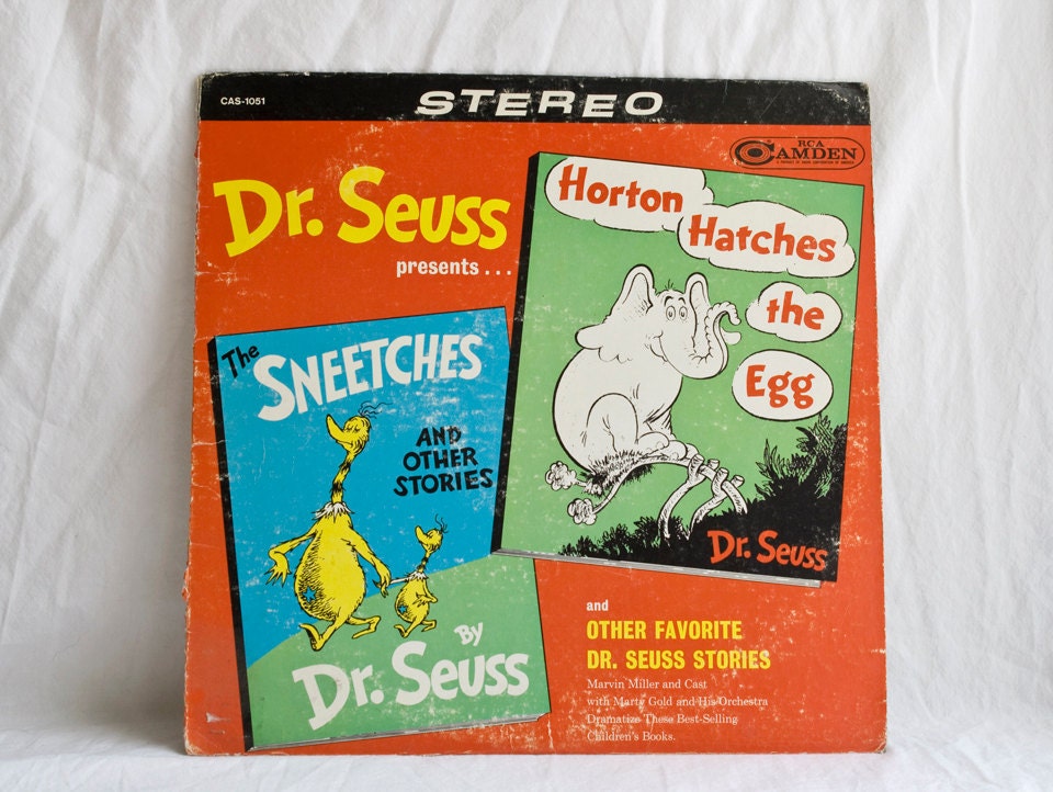 Vintage Dr Seuss Record Vinyl Album Horton Hatches the Egg