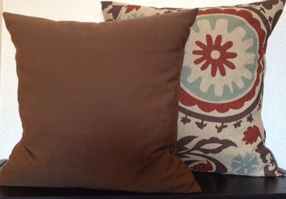 Pillow Cover Solid Brown Home Decor Fabric-Free US
