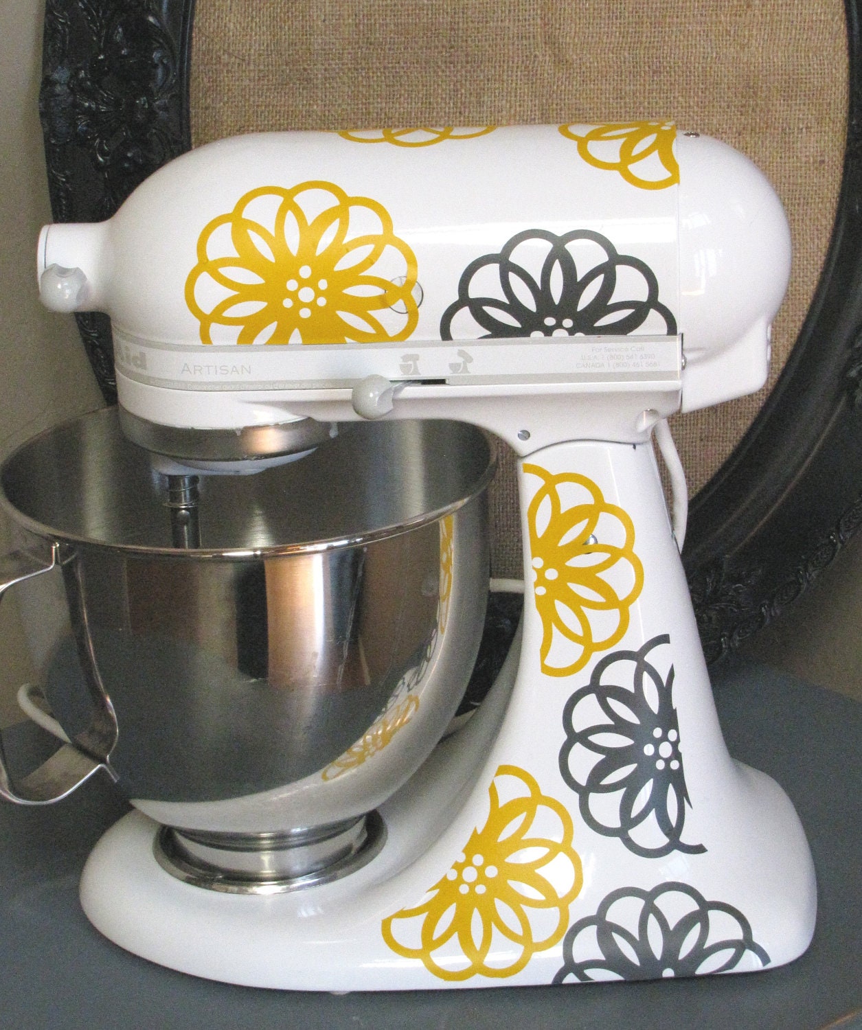 Kitchen Aid Vinyl DecalsSpirograph Flower Dual Color Mixer