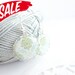 SALE - Light green and blue damask earrings
