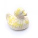 Ceramic "rubber" duck yellow spilled paint
