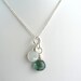Reserve for Beth - Two Moss Aquamarine Rainbow Moonstone Sterling Silver Necklaces