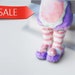 SALE. Housewife in the book. Unusual art bookmark. Funny oht gift. recipe-book accessory. Pink Purple stripes shoes