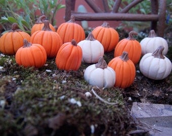 15 Fall Halloween oktoberfest decoration for fairy gardens planter picks terrarium pumpkins Halloween village accessories