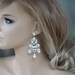 Paris wedding chandelier bridal earrings