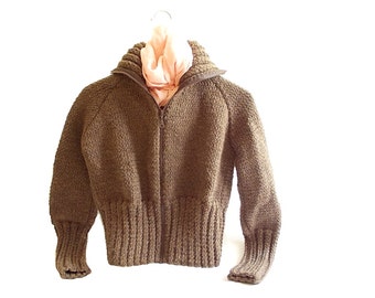 Knitting Cardigan, Handmade Sweater, Brown, FREE SHIPPING, Hand knit, dark brown cardigan, Classic Cardigan, Long Sleeve, Stylish cardigan