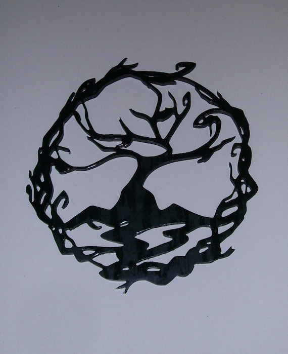 Tree of Life Wood Silhouette Modern Wall Art Wall Decor