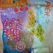 Original Art Acrylic Painting abstract nautical marine beach Pier 56 blue purple yellow still life floral painting 12 x 16