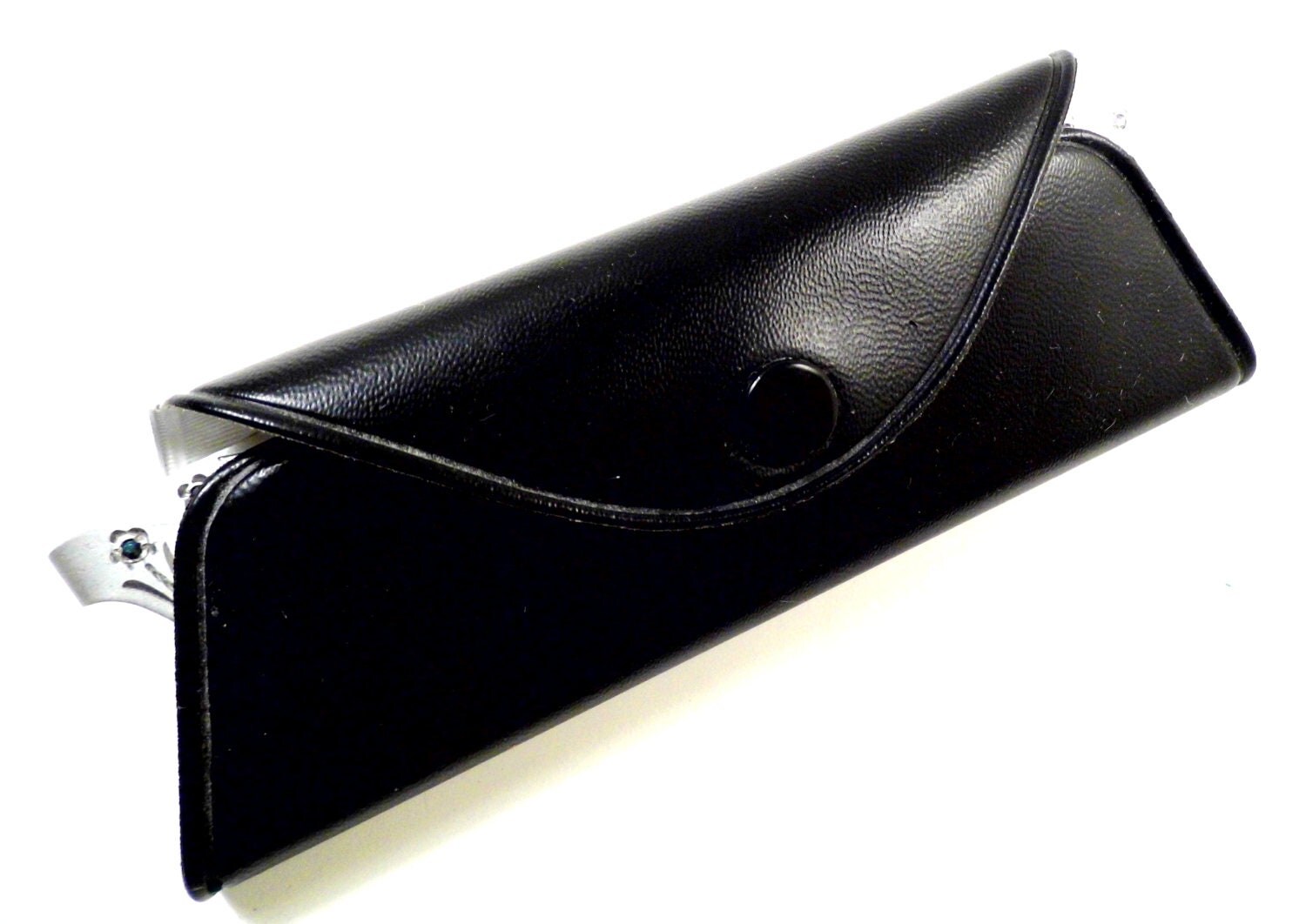 Eyeglass Case Hard Eyeglass Case Vintage Black by AllVintageLady