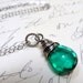 Teal Quartz Necklace / Sterling Silver / Wire Wrapped / SimplyJoli Fashion Jewelry / Faceted Pendant