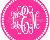 Solid color monogram - personalized - digital image Il_170x135