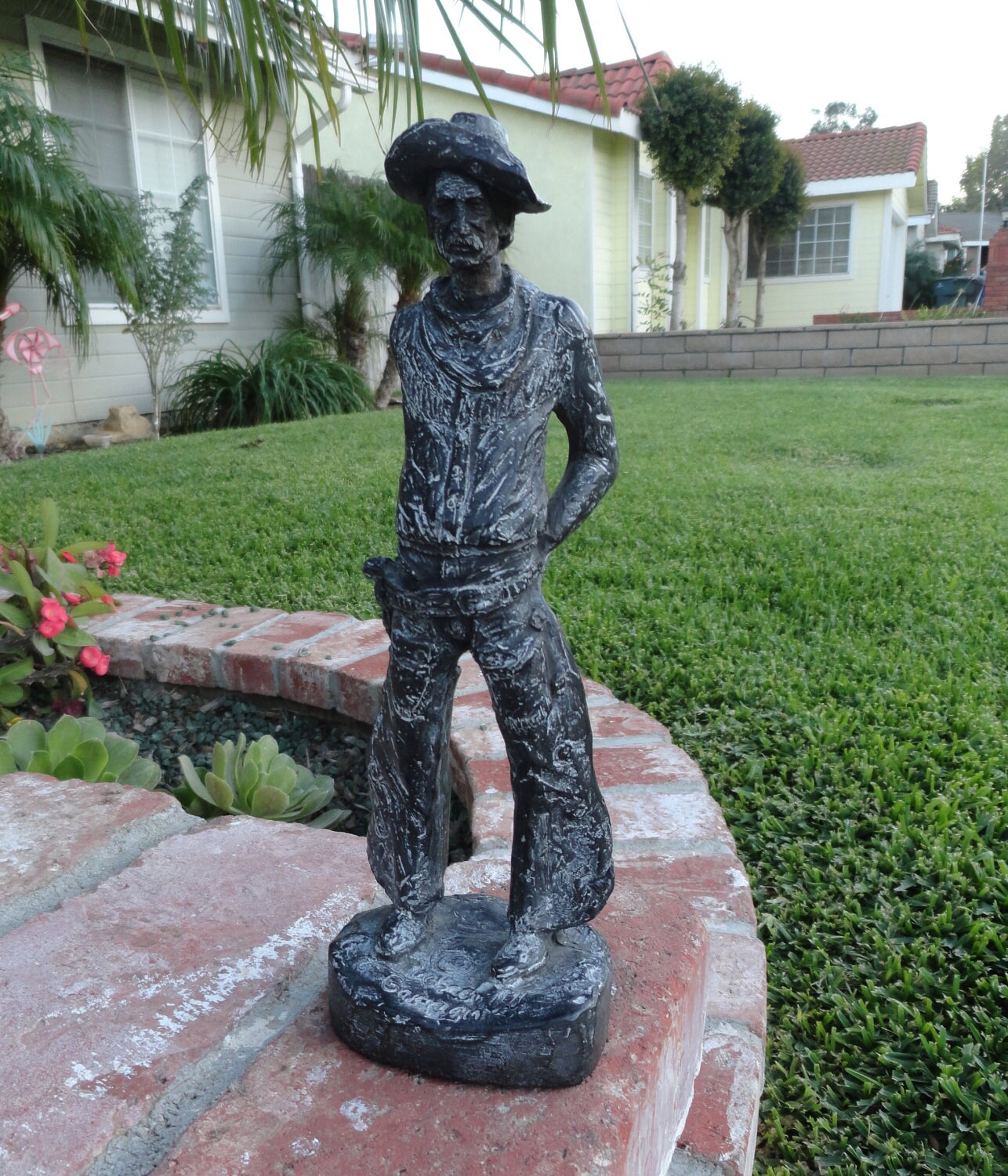 Vintage 1971 1970's Michael Garman Cowboy Statue Bronze