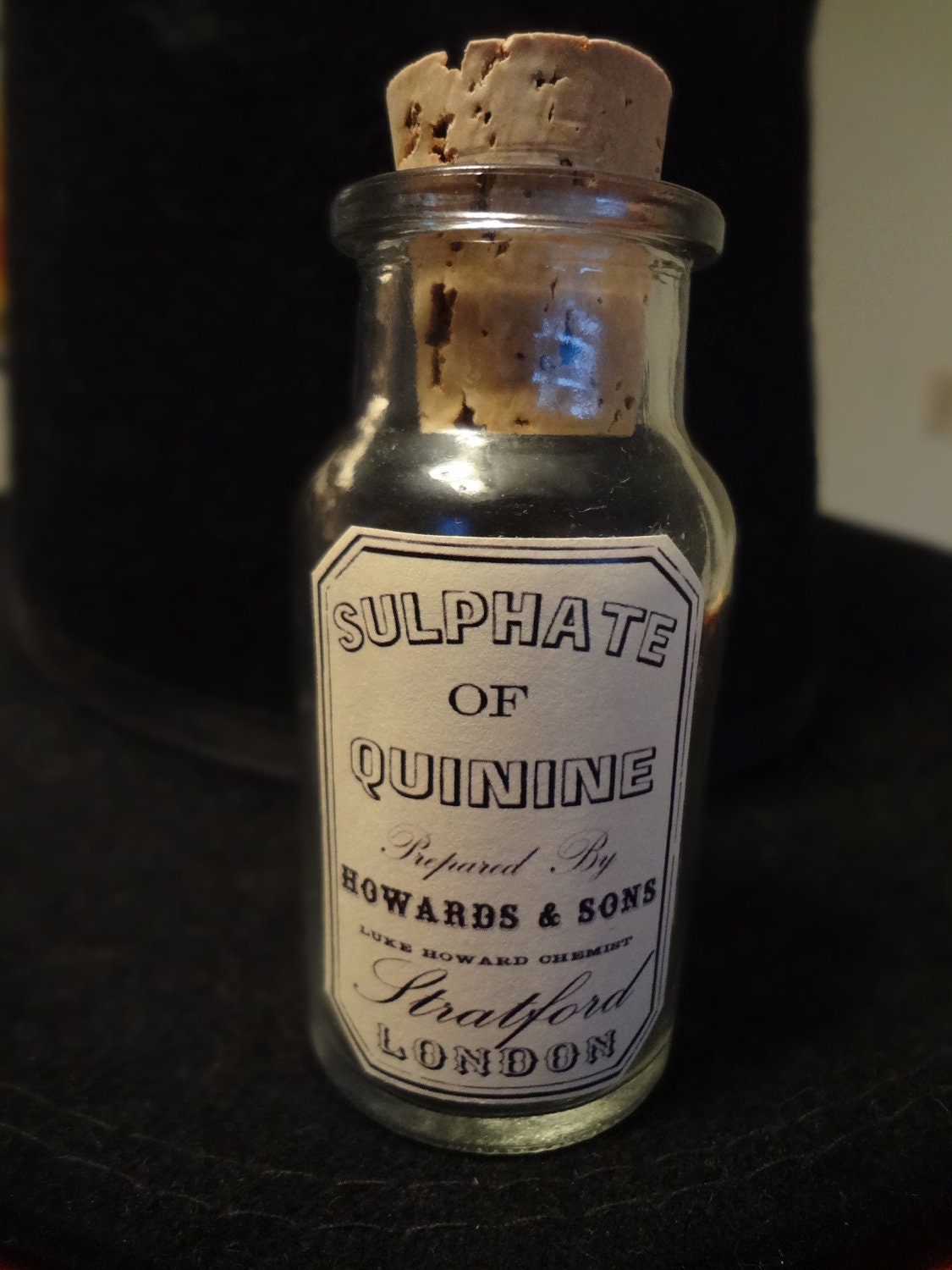 Reproduction Civil War Quinine Apothecary Bottle