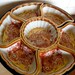 Kutani Lacquered Lazy Susan 7 Piece Porcelain Condiment Set